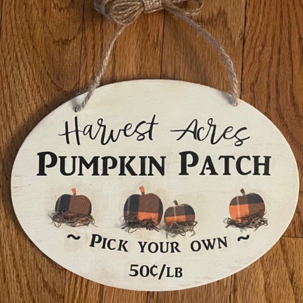 Pumpkin Patch Wood Sign
